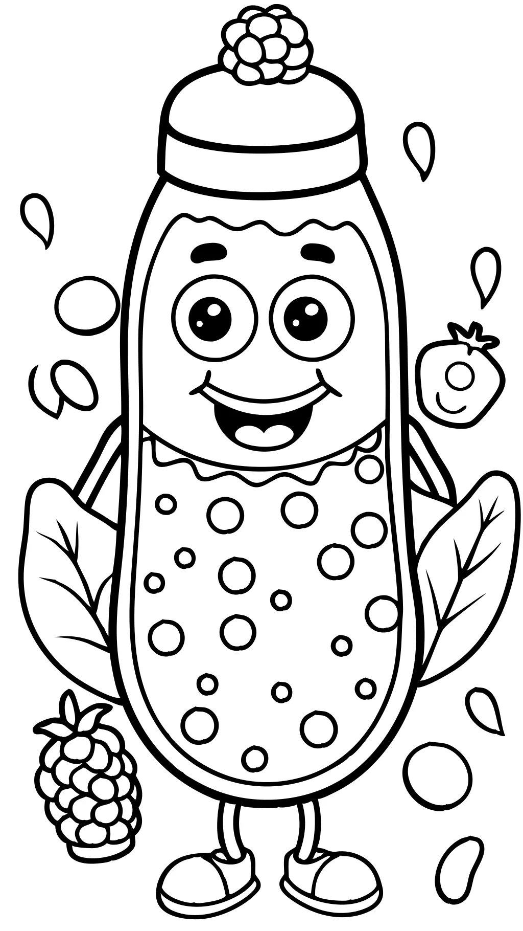 coloring page of a pickle